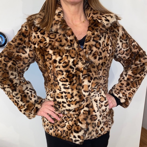 Vintage Andrew Marc rabbit fur coat